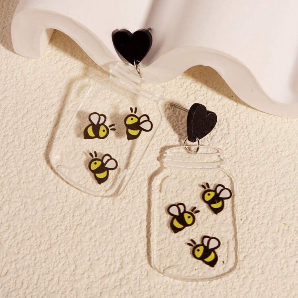Fun Bees in a Jar Earrings